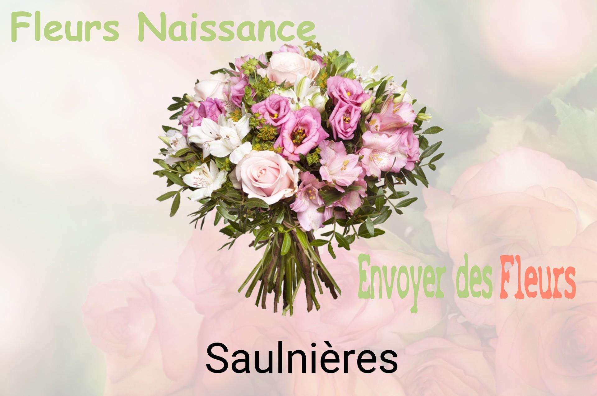 Bouquet de fleurs de naissance livré à Saulnières