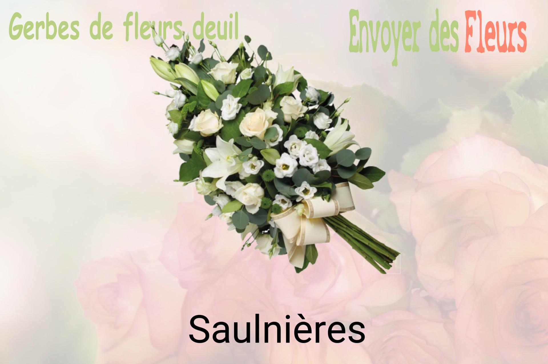 Gerbe de fleurs de deuil livrée à Saulnières